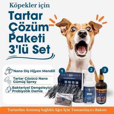 Köpek Diş Taşı ve Tartar Giderici 3’lü Set - Ağız Sağlığı Çözüm Paketi