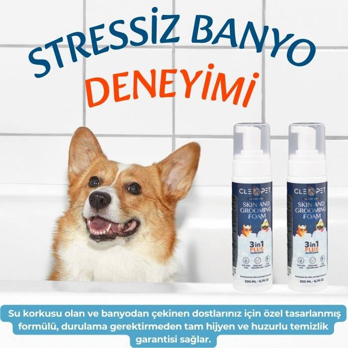 Tüy Dökülme Önleyici Nano Kuru Köpük Şampuan Kedi & Köpek – 200 ml