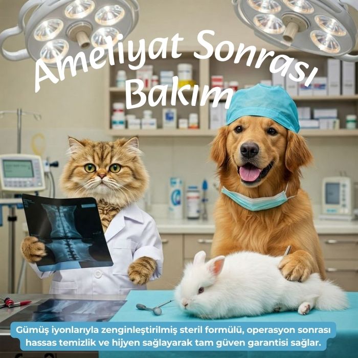 Nano Gümüş İyonlu Antibakteriyel Mega Bakım Havlusu  4'lü- Kedi ve Köpek
