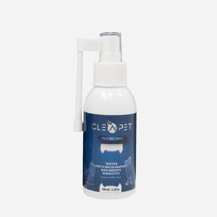 Diş Tartarı, Plaklar ve Ağız Kokusu Karşıtı Nano Gümüş Sprey 100ml-Kedi Köpek