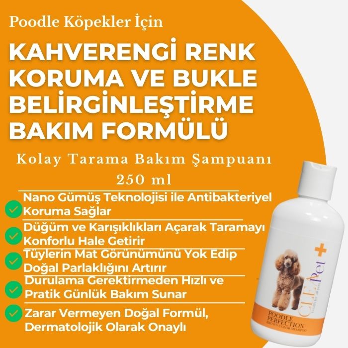 Kahverengi Irk Köpek Şampuanı 250 ml | Poodle Bukle Belirginleştirici & Renk Koruyucu