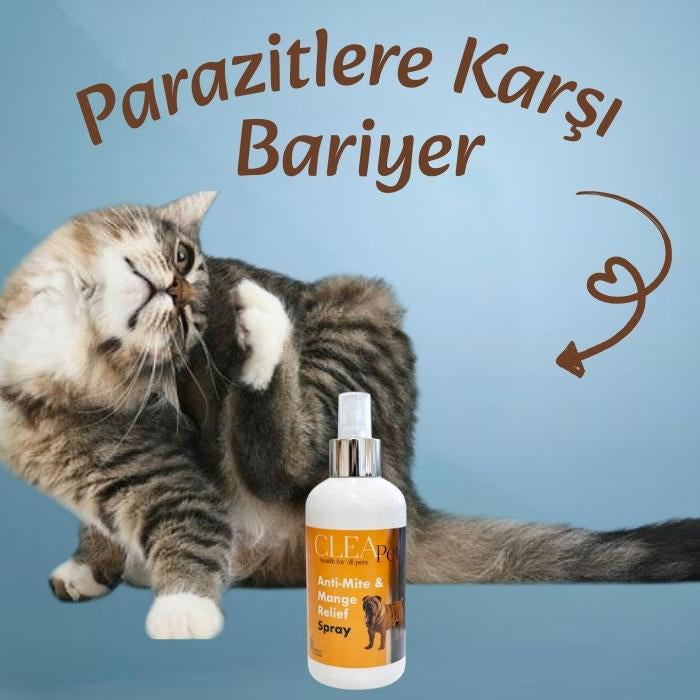 Uyuz ve Dış Parazit Karşıtı Sprey 250ml - Koku Giderici - Kedi Köpek