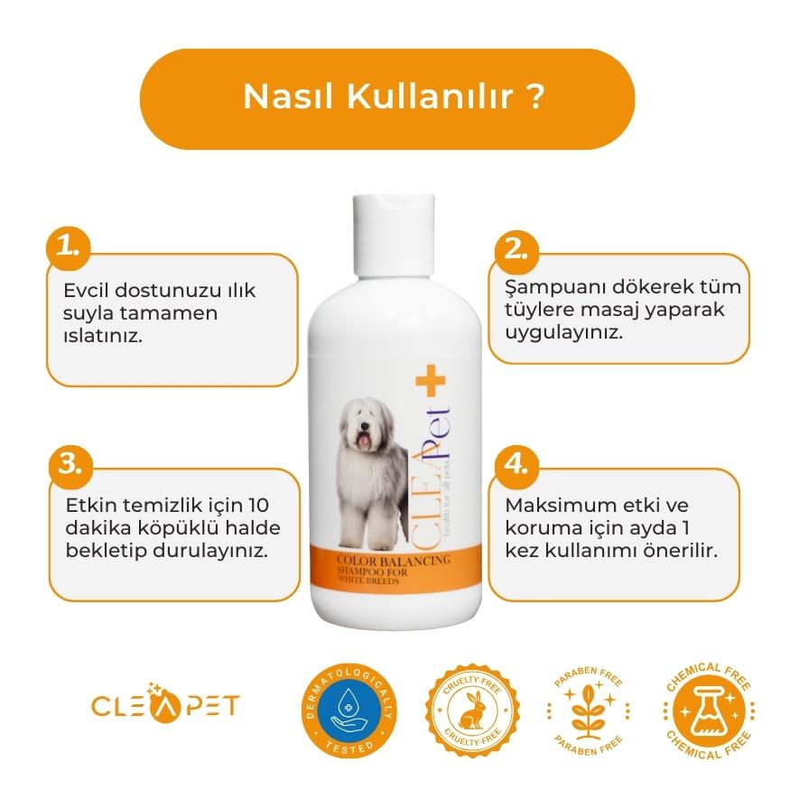 Beyaz Irk Köpek Şampuanı 250 ml | Maltese, Bichon, Westie İçin | Sararma Önleyici