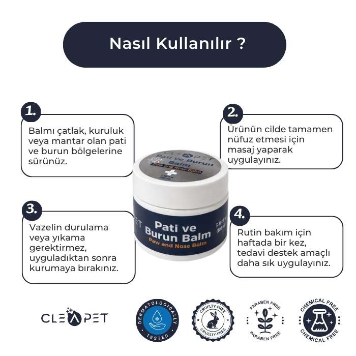 Pati ve Burun Çatlak, Kuruluk ve Tahrişlere Karşı Tam Koruma Balmı - Kedi ve Köpek 110 cc