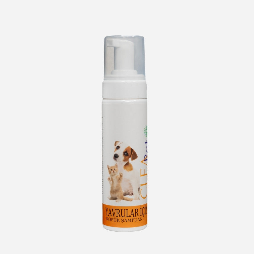 Yavru Kedi & Köpek İçin Nano Antibakteriyel Kuru Köpük Şampuan – 200 ml
