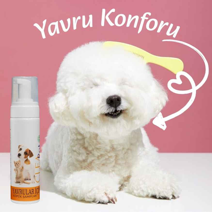 Yavru Kedi & Köpek İçin Nano Antibakteriyel Kuru Köpük Şampuan – 200 ml